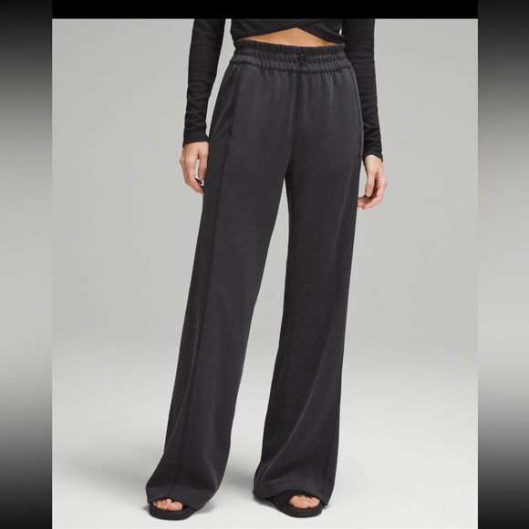 NWT Ribbed Softstreme Mid-Rise Pant 32" / BLACK - Picture 1 of 8